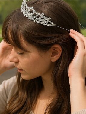 Silver Rhinestone Tiara - New with Tags